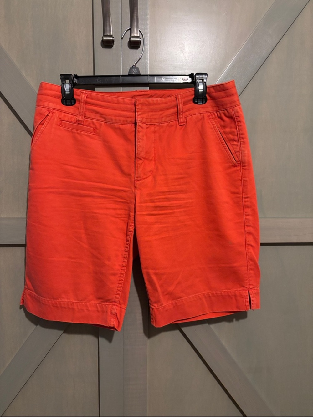 Women’s Orange Chino Shorts